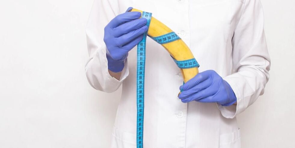 une banane dans un centimètre symbolise un membre agrandi par la soude